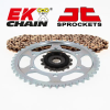 EK CHAIN EK/JT 520 ZVX3 - 15/46-104 láncszett – acél hátsó lánckerékkel EK CHAIN  Erőátviteli alkatrészek Láncok, lánckerekek, láncszettek Láncszettek