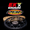 EK CHAIN EK/PBR Lánckészlet 520MRD7 13/43 - Standard hátsó lánckerék EK CHAIN Erőátviteli alkatrész Lánc, lánckerék, láncszett Láncszett
