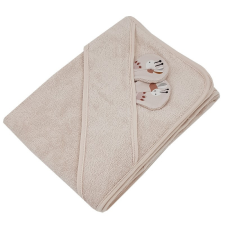 Eko EKO Fürdőlepedő fülekkel, bambusz Bees Beige 100x100 cm babatörülköző, kifogó