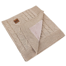 Eko Kasmír takaró szőrme béléssel Beige 100x80 cm babaágynemű, babapléd
