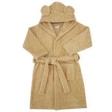  EKO Köntös pamutból kapucnival és fülekkel Beige méret S 92-98