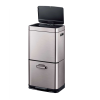 Eko Szemetes Eko érzékelővel, Himalaya, 60 l, hangtalan fedél nyitás/zárás, 2 kivehető kuka, érintőgombok, fényjelzők, kompakt, rozsdamentes acél