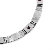 Ékszer ABC Izraeli ezüst gránát köves lánc "collier" nyaklánc