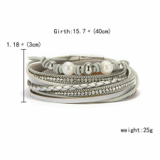 Ékszerek Elitparfüm Női Szürke-ezüst Köves Karkötő karkötő