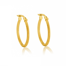 Ékszerkirály 14k arany fülbevaló, ovális fülbevaló