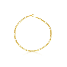 Ékszerkirály 14k arany karkötő, Figaro, 21,5 cm karkötő