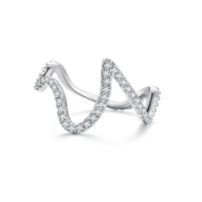 Ékszerkirály Ezüst gyűrű, absztrakt, 6-os méret gyűrű