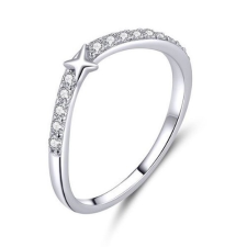 Ékszerkirály Ezüst gyűrű csillaggal, 6-os méret gyűrű
