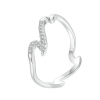Ékszerkirály Ezüst gyűrű, hullám, 6-os méret