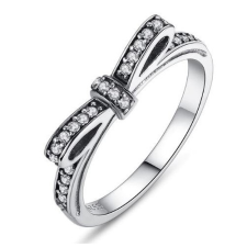 Ékszerkirály Ezüst gyűrű, masni motívummal, 8-as méret (Pandora stílus) gyűrű
