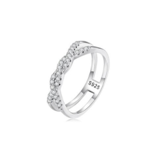 Ékszerkirály Ezüst női gyűrű, fonott, 7-es méret gyűrű