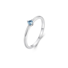 Ékszerkirály Ezüst női gyűrű kék cirkóniumkristállyal, 8-as méret gyűrű