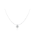 Ékszerkirály Ezüst nyaklánc, áttetsző, kristályos medállal