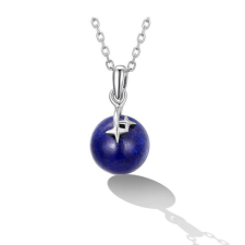 Ékszerkirály Ezüst nyaklánc, lápisz lazuli medállal nyaklánc