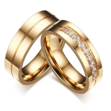 Ékszerkirály Férfi karikagyűrű, nemesacél, rosegold, 11-es méret gyűrű