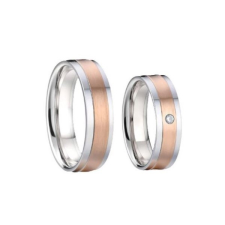 Ékszerkirály Férfi karikagyűrű, nemesacél, rosegold, 12-es méret gyűrű