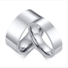 Ékszerkirály Férfi karikagyűrű rozsdamentes acélból, ezüst, 12-es méret gyűrű