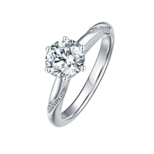 Ékszerkirály Női eljegyzési gyűrű, ezüst, 6-os méret gyűrű