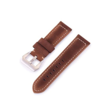Ékszerkirály Óraszíj marhabőrből, retro stílusú, sötétbarna, 22 mm óraszíj