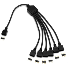 EKWB EK-D-RGB 6 irányú elosztókábel - Fekete (3831109821879) kábel és adapter