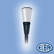 Elba Dekoratív közterületi lámpa AVIS 02M 1x150W nátrium, fekete, átlátszó búra, fehér acéllemez reflektor, karok nélkül IP66 Elba kültéri világítás