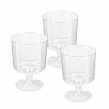 Eld. Kristály boros talpas pohár 10db/cs. 200ml. 6282 party kellék