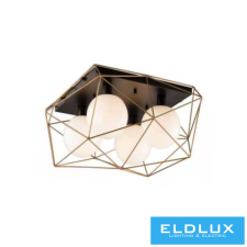 ELDLUX ELDGEOX mennyezeti lámpa fekete/arany E27×4 világítás