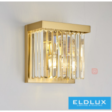 ELDLUX ELDICICLE kristály üveg fali lámpa E14×2 L250x250mm arany világítás