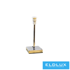 ELDLUX Króm szögletes alap asztali lámpa E14 világítás