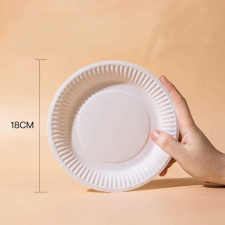  Eldobható fehér torta tálca, étkészlet 18 cm-10db sütés és főzés