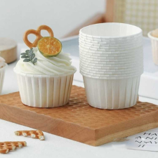 Eldobható Muffin Poharak, Hőálló Cupcake - 24 db Több színben - Fehér sütés és főzés