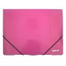 ELECTRA Gumis mappa ELECTRA A/4 műanyag pink mappa