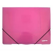 ELECTRA Gumis mappa ELECTRA A/4 műanyag pink mappa