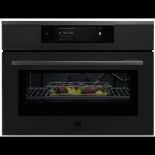 Electrolux KVLAE2DGT CombiQuick beépíthető kompakt sütő mikrohullámmal CamCook® funkció matt fekete sütő