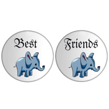 Elefántos páros Best Friends kitűző kitűző