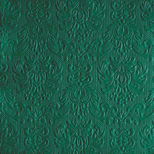 Elegance dark mint dombornyomott papírszalvéta 33x33cm,15db-os asztalterítő és szalvéta