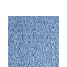 Elegance jeans blue dombornyomott papírszalvéta 25x25cm, 15db-os asztalterítő és szalvéta