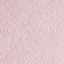 Elegance Pearl Pink dombornyomott papírszalvéta 25x25cm,15db-os asztalterítő és szalvéta