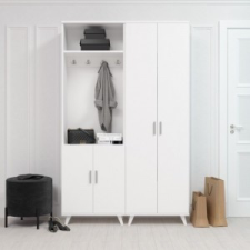 Elegance Zümrüt fehér előszoba szekrény 120 x 194 x 35 cm bútor