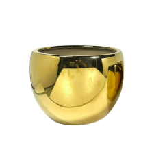 Elegáns Arany Kerámia Virágcserép - 29 cm kerti tárolás