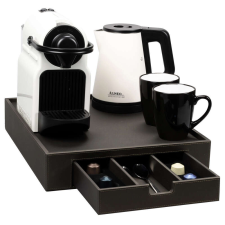  Elegáns Szállodai Kávé Tálca Fiókkal - Műbőr - 33x40cm konyhai eszköz