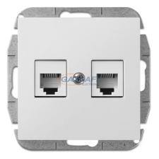 ELEKTRO-PLAST 1451-10 "Sentia" süllyesztett 2xRJ11 aljzat, fehér, keret nélkül villanyszerelés