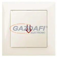 ELEKTRO-PLAST 1467-01 "Sentia" süllyesztett hotelkapcsoló, krém, kerettel, kerettel villanyszerelés