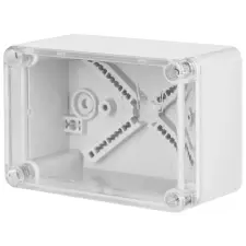 ELEKTRO-PLAST 2707-01 kötődoboz átlátszó fedéllel, 170x105x82mm, szürke, IP65 villanyszerelés