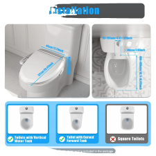  Elektromos bidé WC-ülőke, fűtött ülés, állítható vízhőmérséklet, automatikus szagtalanítás takarító és háztartási eszköz