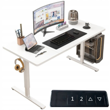  Elektromos emelőasztal fehér 160 cm állítható MODERN 72-118 cm-es magasságban bútor