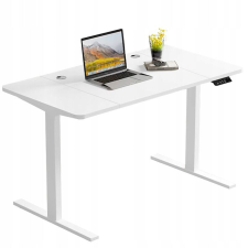 Elektromos emelős íróasztal fehér 160x80cm állítható modern 72-118cm íróasztal