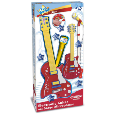  Elektromos gitár és mikrofonállvány játékhangszer