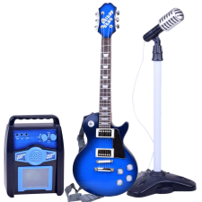 Elektromos gitár mikrofonnal és erősítővel gyerekeknek játékhangszer