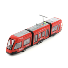 Elektromos gyerekvillamos, hangokkal és fényekkel, 40 cm, piros kisvasút